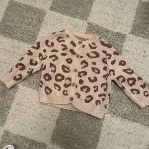 Toddler Girls cheetah cardigan